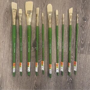10 Artist’s Loft Firenze Paintbrushes- Level 3 Professional Grade Acrylic Paint
